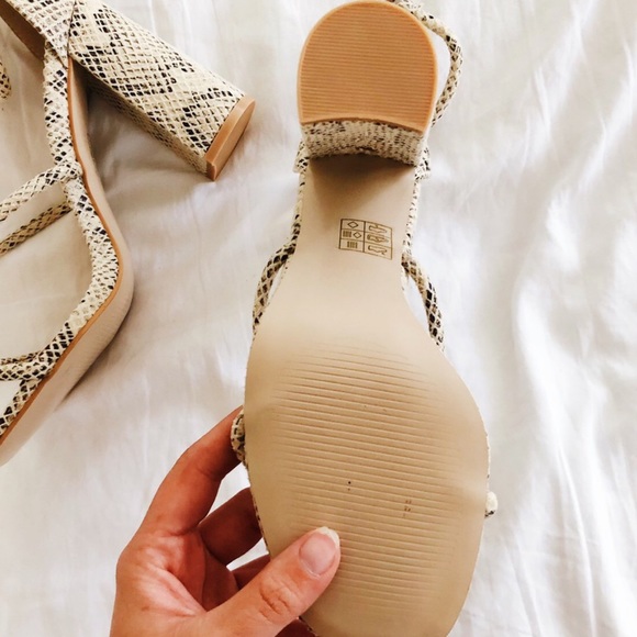 ASOS Simmi London Strappy Snakeskin Heels 6.5 - Picture 4 of 4